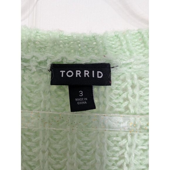 Torrid Stripe Chunky Knit Tunic Sweater Womens Size 3X Multicolor Boho Whimsy - Picture 3 of 8